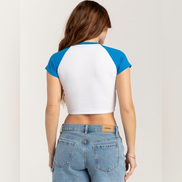 NWT - HYPE AND VICE UCLA Homerun Women's Raglan Tee - Size L - Picture 4 of 4